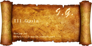 Ill Gyula névjegykártya